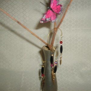 Earrings Wire Goes Behind Ears Handmade Vintage J2